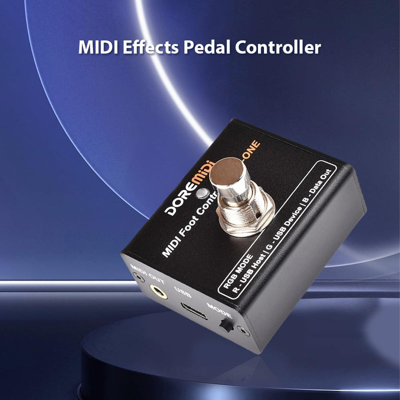 [AUSTRALIA] - HXBER MIDI Foot Controller Electric Guitar MIDI Effects Pedal Plug and Play MIDI Output Ports DIY CC/PC/Note Messages Various Trigger Modes Portable MIDI Device 