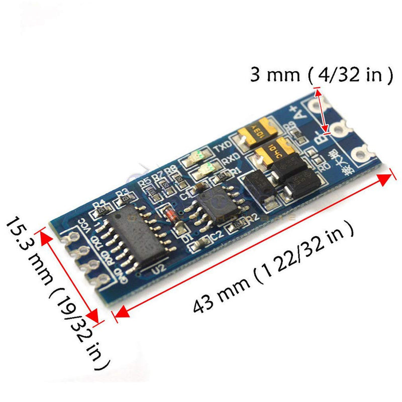 HiLetgo 5pcs TTL to RS485 485 to Serial UART Level Reciprocal Hardware Automatic Flow Control UART to RS485 Converter RS485 to TTL