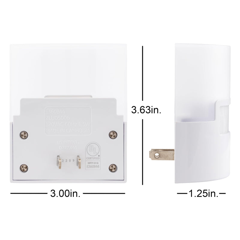 [AUSTRALIA] - GE LED Motion Sensor Night Light, Plug into wall, 40 Lumens, Soft White, UL-Certified, Energy Efficient, Ideal Nightlight for Bedroom, Bathroom, Kitchen, Hallway, 46632, White, 2 Pack White 40 Lumens 