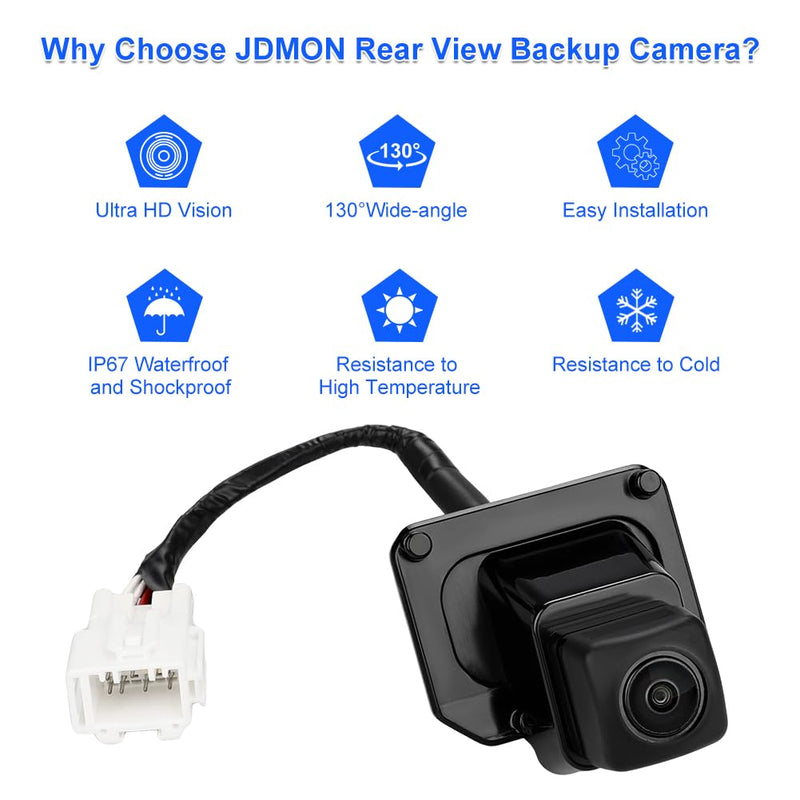 JDMON Backup Camera Replacement for Honda CR-V CRV 2012 2013 | Reverse Rear Park Assist Back up Camera Replacement for 590-074 HO1960123 39530-T0A-A01