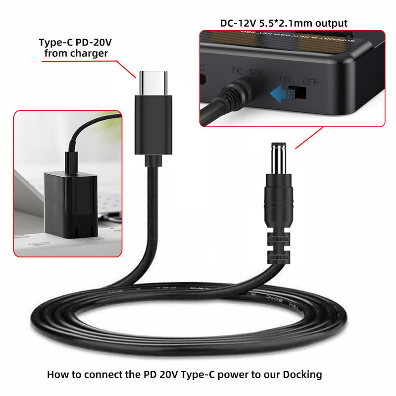 Cloner Dual-Bay NVME M.2 M-Key to USB-C Type-C One-Click Offline Clone Backup Enclosure 20Gbps Hyper Vertical Duplicator Dual SSD with Offline Cloner