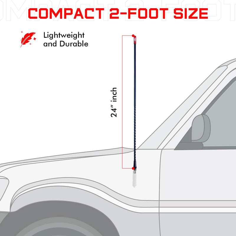 [AUSTRALIA] - Prostick 2` Foot Fiberglass - Black CB Radio Antenna 