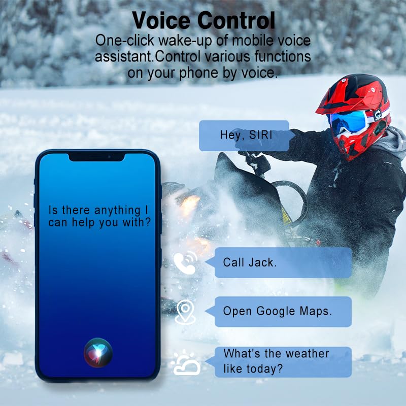 MAXTO M2S Motorcycle Bluetooth Headset,6-Way Intercom,Music Sharing,1 Pack | IP67 Waterproof,FM Radio,Universal 3rd Party Pairing,Hands-Free Call & Music M2S-1Pack
