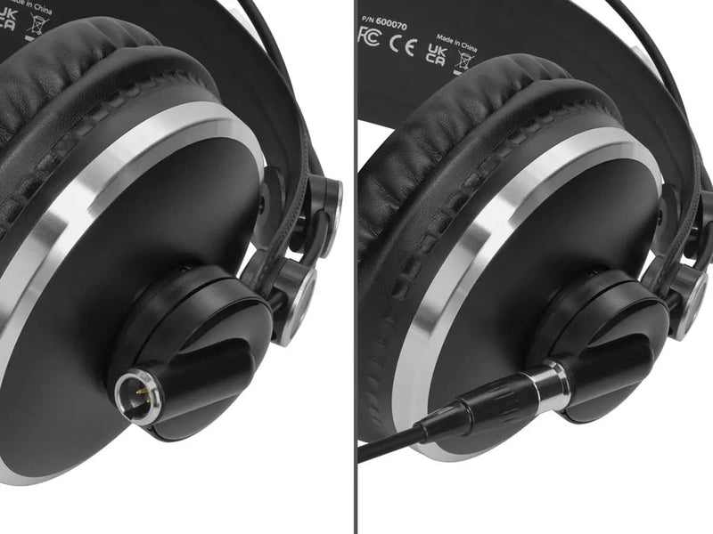 Monoprice Over Ear Closed‑Back Pro Audio Monitoring Headphones - 50mm Drivers, With Mini 3 Pin Connector, 3 Meter (9.84 Feet) Cable, Black - SR Studio Series