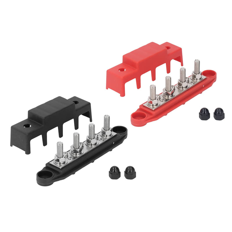 4-Pin Busbar 48 V 250 A with Brass Board M8 Screw Terminals for DC Systems