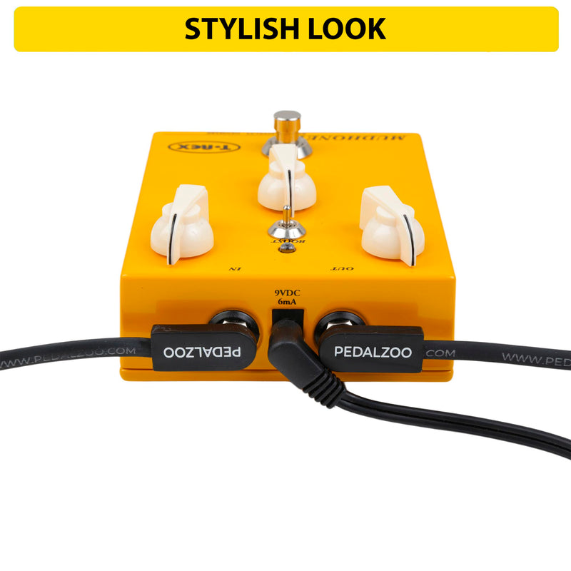 Flat Patch Cable for Guitar Effects Pedals - Space-Saving and Reliable Pedalboard Connection (24-inch) 24-inch