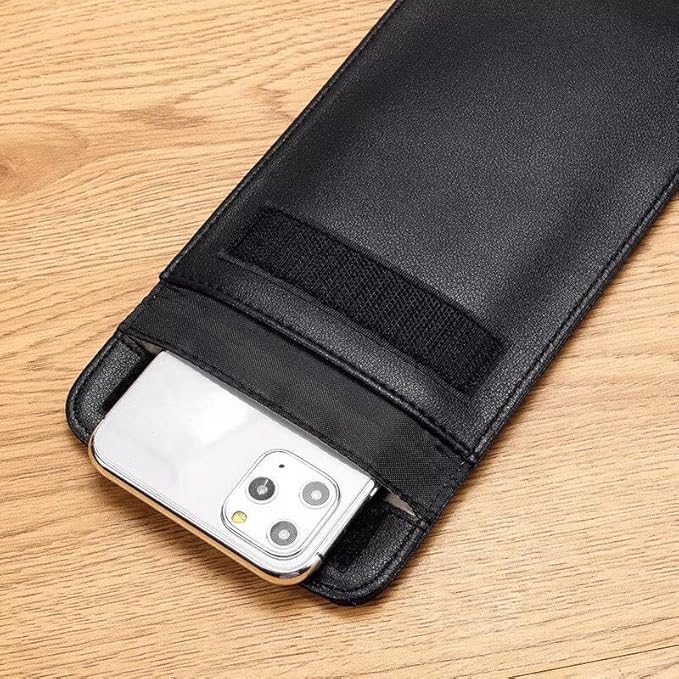 Faraday Bag Cell Phone Sleeve Anti-Tracking GPS Blocker Signal Blocking Pouch for Samsung Galaxy A17 A16 A15 A14 A37 A36 A35 S26 Ultra S25 FE iPhone 17 Pro Max 16 Pro Max Moto G Stylus 5G 2024 (XL) XL