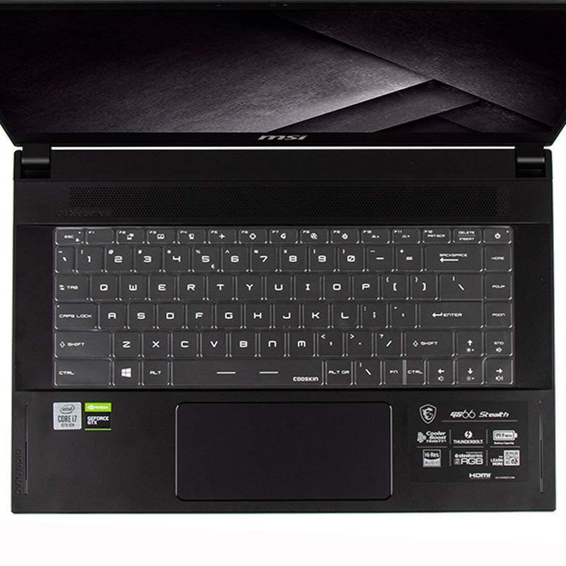 Ultra Thin Keyboard Cover for 15.6" MSI GS66 Stealth 10SFS 10SGS, GE66 WS66 GP66 Series 15.6 Inch Gaming Laptop Keyboard Skin Protector, 15.6" MSI GS66 Stealth Accessories, US Layout MSI GS66 GE66 WS66