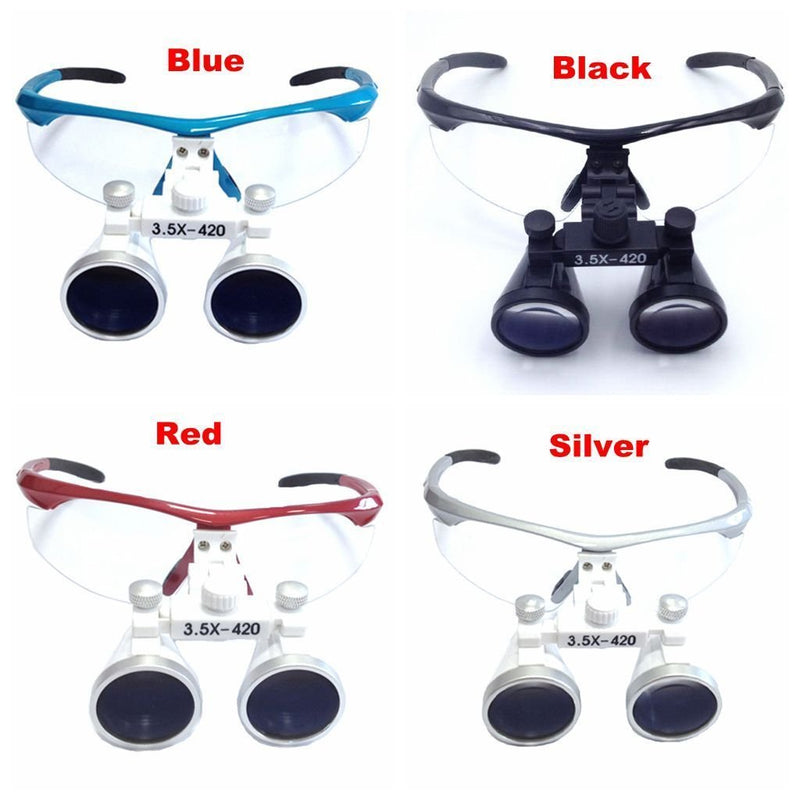 Zgood 3.5X 420mm Dental Surgical Medical Binocular Magnifier Loupes Optical Glasses (Blue)