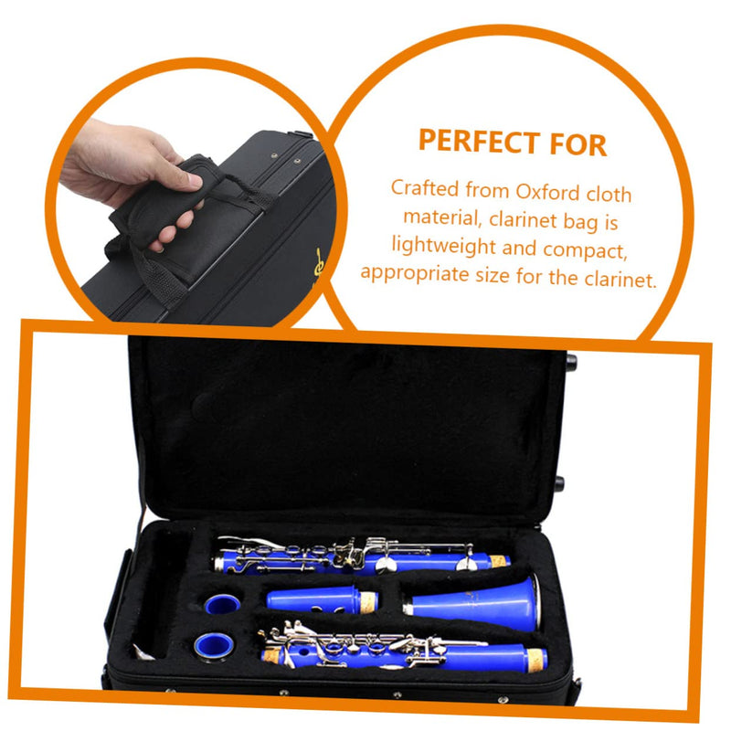 Box Black Cloth Clarinet Case Flute Accessories Suitcase Accessories Music Instrument Case Padded Clarinet Case Clarinet Storage Bag Oxford Cloth Upholstered Musical Instrument