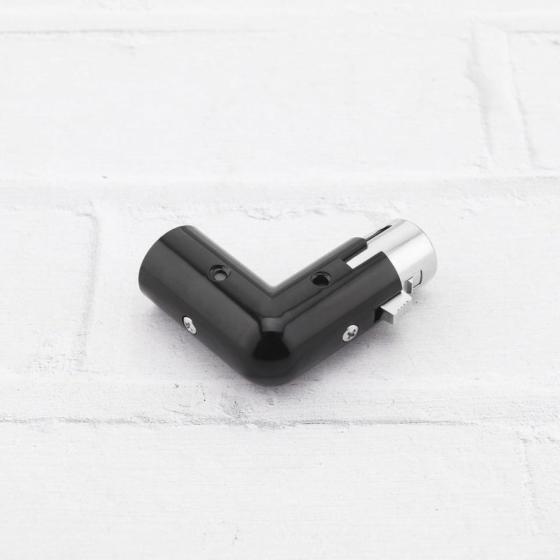 Pair of XLR Angle Adapter Dual Male and Female | L-Shaped Connector Metal Adapter with 4 Adjustable Angle Positions