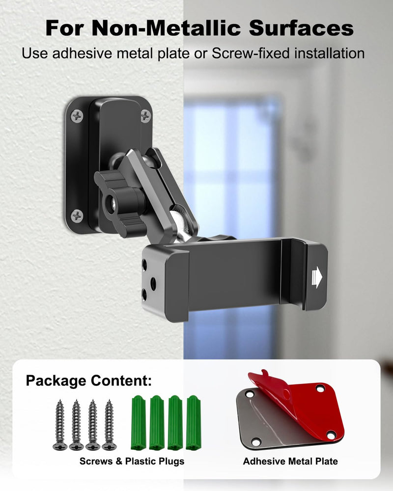 Forklift Phone Mount, [Never Fall off Industrial N56 Magnet] Aluminum Magnetic Forklift Truck Phone Holder, 360° Adjustable Arm Operator Cab Frame Cellphone Stand for iPhone, Galaxy, 4-7" Phone