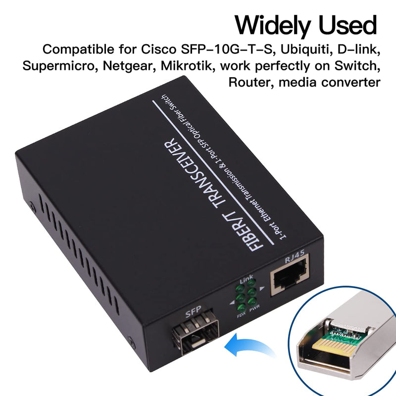 4PCS 1000BASE-T Gigabit SFP to RJ45 Copper Ethernet Modular Transceiver for Cisco,Meraki,Ubiquiti,D/TP Link,Supermicro,Netgear,Broadcom, 1.25G SFP-T CAT5E/CAT6 up to 100m Mikrotik S-RJ01 4PCS 1.25G SFP-RJ45