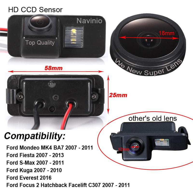 Super Starlight pro Vehicle Camera 170 Wide Angle Night Vision Rear View Camera Reverse Parking for Ford Mondeo MK4 Fiesta S-Max Kuga Everest Focus 2 Hatchback Facelift C307