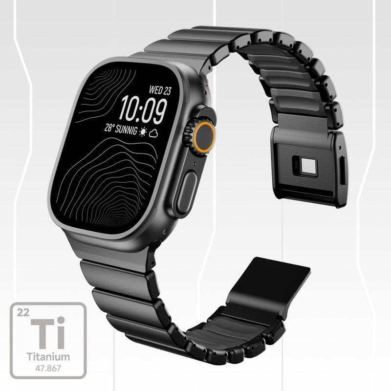 Magnetic Titanium Band Compatible with Apple Watch Ultra 3/2/1 Band 49mm Series 11 10 46mm 45mm 44mm 42mm SE 3/2/1 9 8 7 6 5 4,Luxury Silicone Dual-Layer Link For iwatch Men Women Black 49mm/46mm/45mm/44mm/42mm(Series 3 2 1)