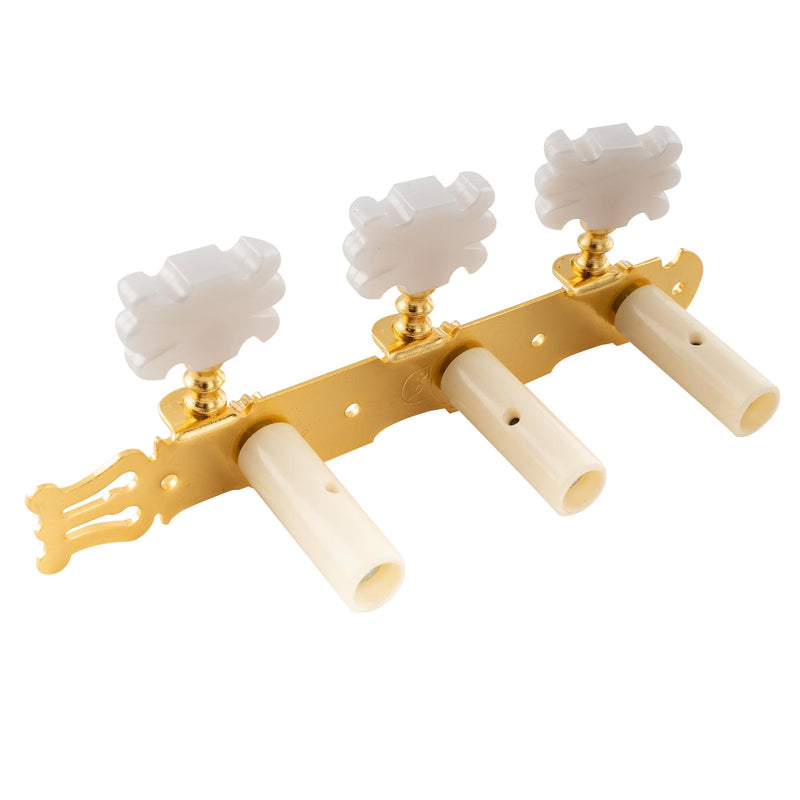 Musiclily Pro 3+3 Lyra Classical Guitar String Tuning Pegs Keys Guitar tuners Machines Heads Set for Classical Guitar, Gold