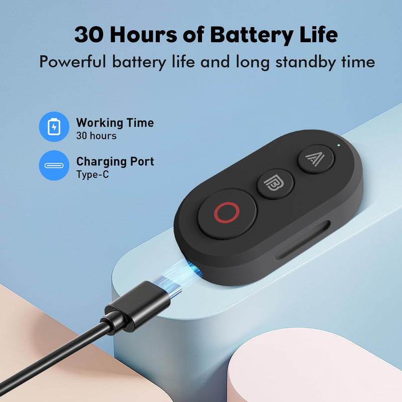 [AUSTRALIA] - YDW Bluetooth Remote Controller Compatible with DJI Osmo 360/Action 6/5 Pro/4,for Insta 360X5 X4 X3/Ace Pro2/Ace Pro/GO 3S/GO 3 Wireless Remote Controller,114FT Range Action Camera Accessories 