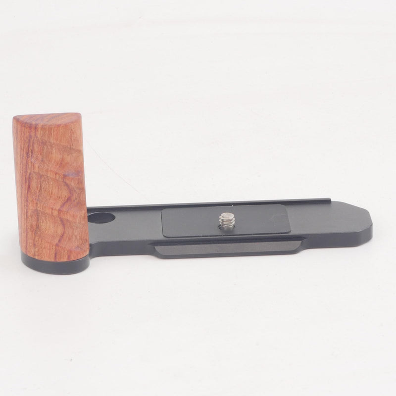 [AUSTRALIA] - FM2 Wooden Hand Grip for Nikon FM2 Camera, L-Shape Handgrip Baseplate Mount for Nikon FM2, Quick Release Aluminum Alloy Plate for Arca, Lightweight Wooden Side Handle (Black) Black 
