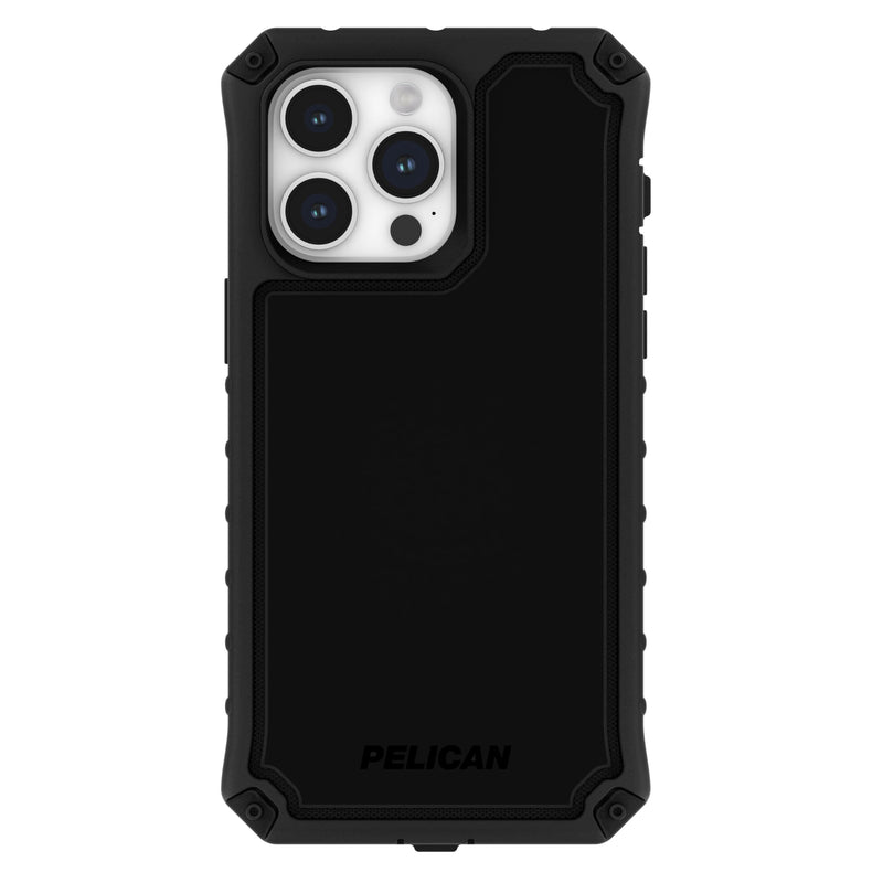 Pelican Ambassador Series - iPhone 15 Pro Max Case 6.7" [18ft MIL-STD Drop Protection] [Compatible with MagSafe] Heavy Duty Phone Case for iPhone 15 Pro Max with Belt Clip Holster Kickstand - Black
