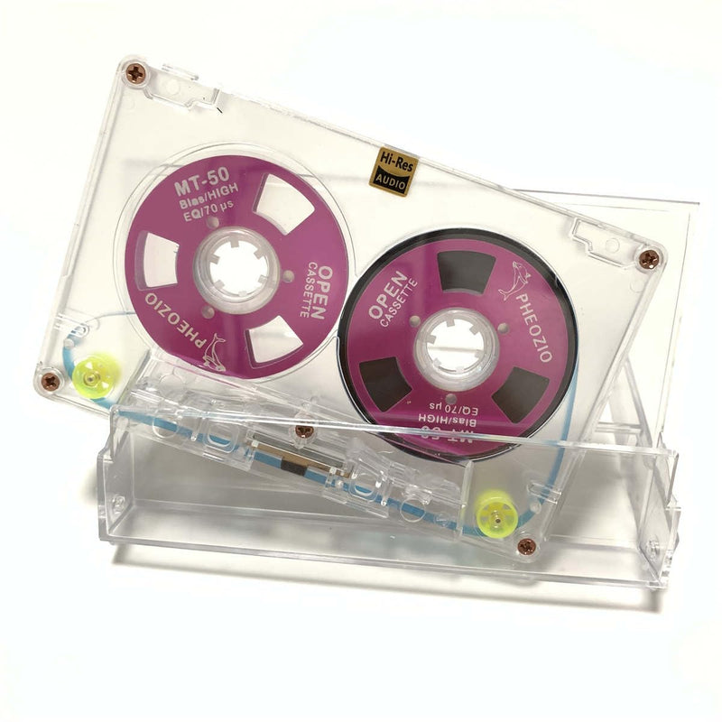 Generic Reel to Reel Blank Audio Cassette Tape for Music Recording - Normal Bias Low Noise - 48 Minutes - Transparent Acrylic - 1 Pack Blind Box Includes 1 of 54 Styles