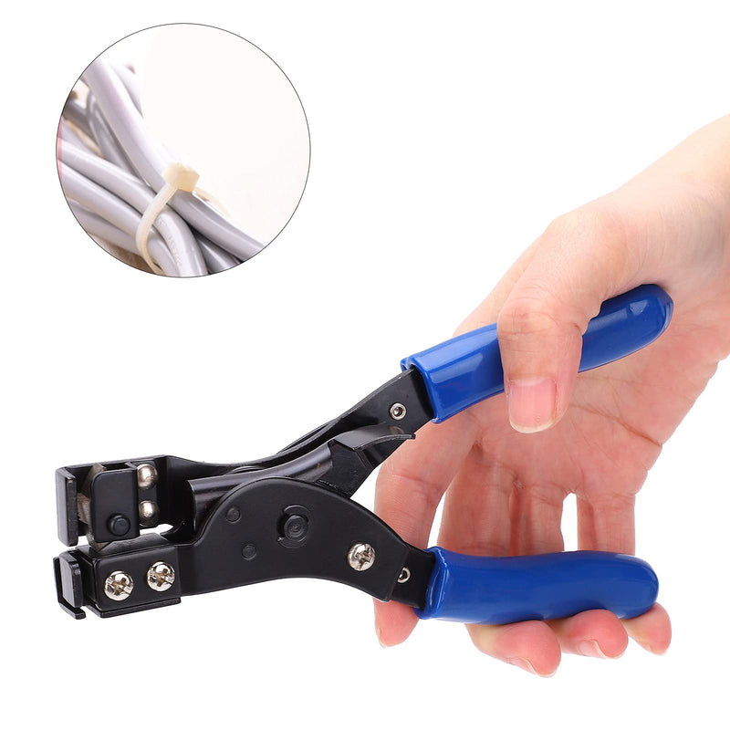 CYSFETENA HT-2081 Carbon Steel Cable Tie Pliers, Stainless Steel Cable Tie Pliers with Ergonomic Handle, 2-in-1 Cable Tie and Cutting Tool for 2.4-9 mm Cable Ties