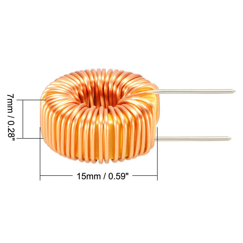 sourcing map Horizontal Toroid Magnet Inductor Monolayer Wire Wind Winding 6ACoil Pack of 10