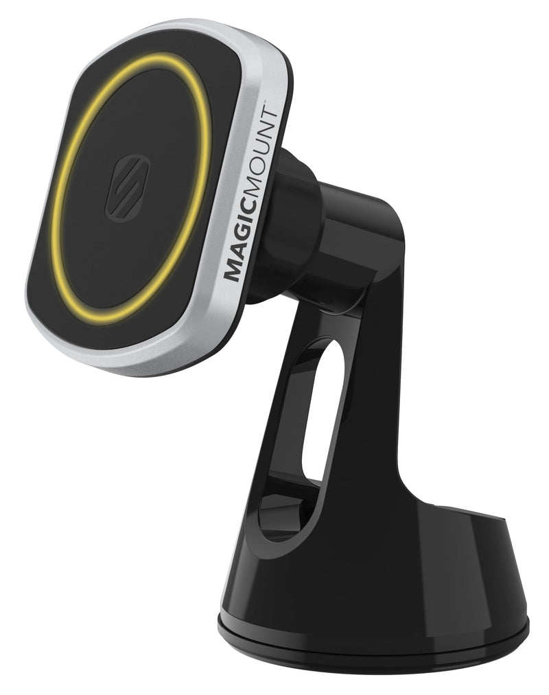 Scosche MP2ROWD MagicMount Pro2 MagSafe Car Dashboard/Windshield Suction Mount, Hands-Free Cell Phone Holder Compatible with iPhone 16/15/14/13/12 Series and More with MagicRing Adapter, Pack of 2 2 Pack Window / Dash Suction Black & Silver