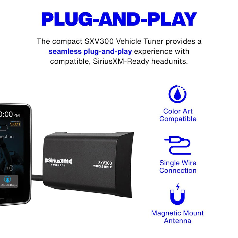 SiriusXM SXV300V1 Satellite Radio Vehicle Tuner, Add to Any SiriusXM-Ready Car Stereo (SXV300V1)