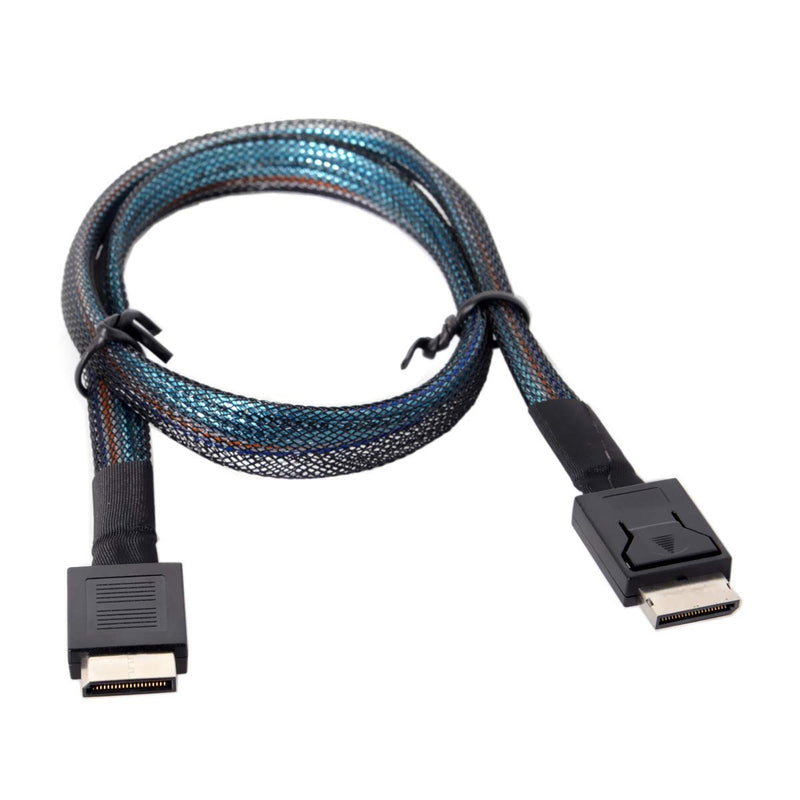 chenyang SFF-8611 Cable OCuLink PCIe PCI-Express 4.0 SFF-8611 4i Male to SFF-8611 Male Data Extension Cable 50cm for eGPU GPD Win Max2 External Graphics Card & SSD SFF-8611 - SFF-8611