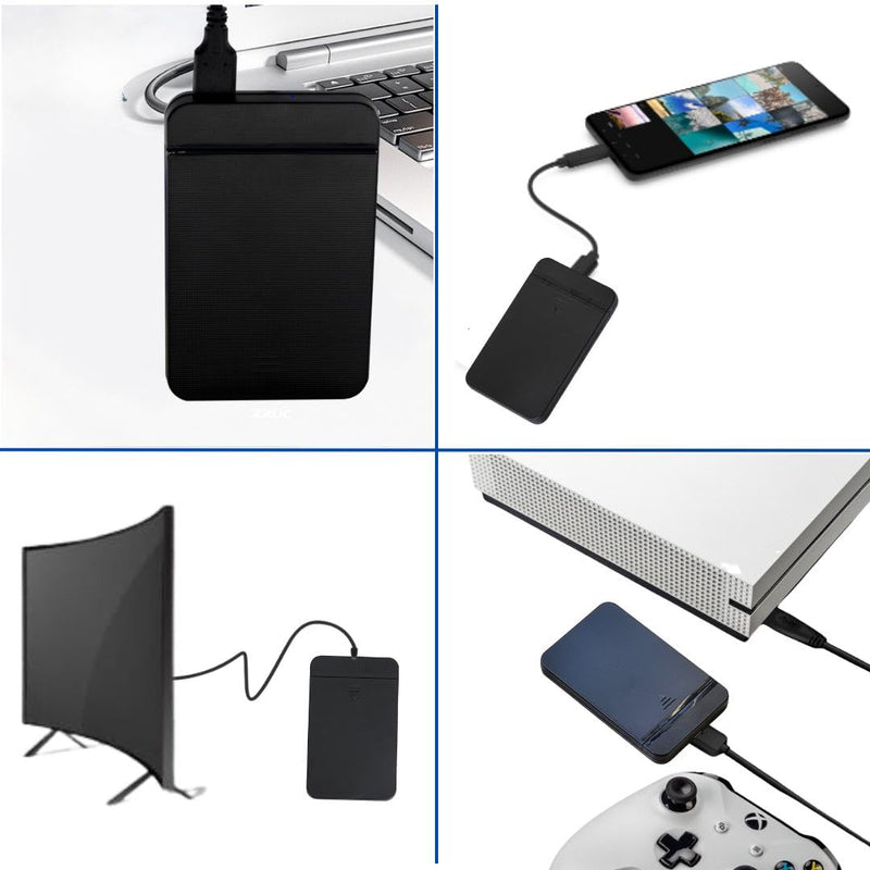 Ezekers Portable 500GB External Hard Drive - USB 3.0 & USB C for PC, Mac, PS5 (Storage Only), PS4, Phone (Android and iPhone 15/16/17) & Xbox - Ultra Fast