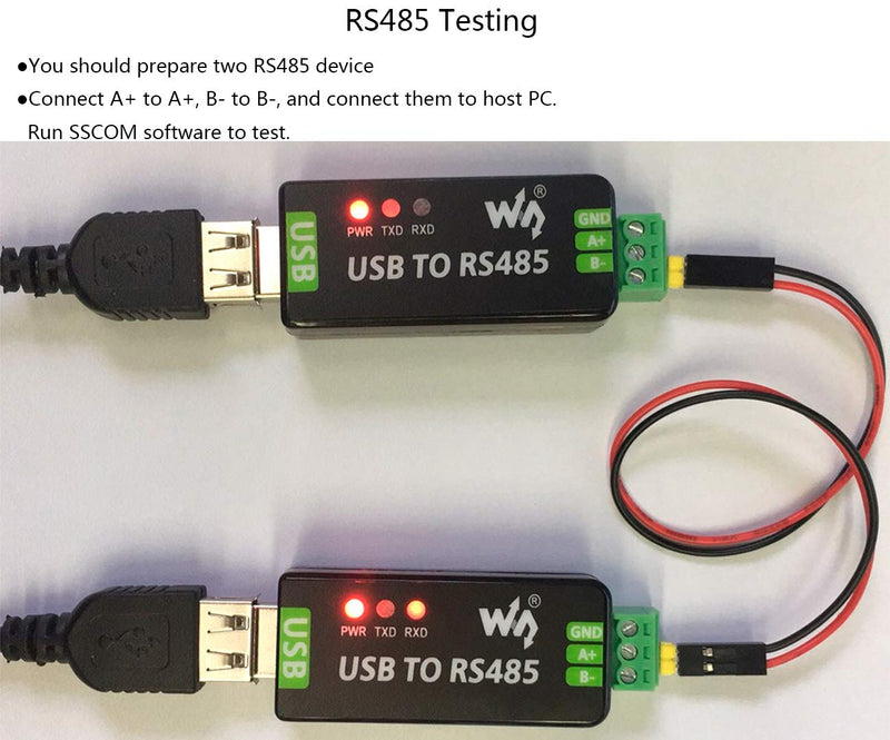 Industrial USB to RS485 Converter Adapter Original FT232RL Fast Communication Embedded Protection Circuits Resettable Fuse ESD Protection TVS Diode etc Automatic Transceiving