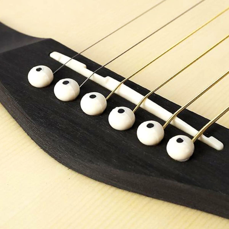 12 Pcs Acoustic Guitar Bridge Pins with Bridge Pin Puller Remover & Guitar Bridge Saddle Nut, Guitar Pegs Replacement Parts and Accessories 12 Pcs Pin Pegs