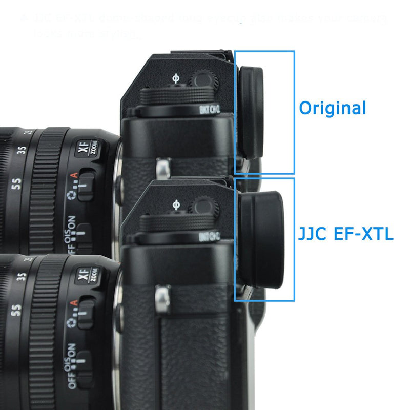 JJC EF-XTL Soft Silicone Eye cup Eyepiece for Fuji XT1 XT2 XT3 XT4 GFX-50S GFX100 X-H1, XT4 Eyecup, XT3 Eyecup, GFX 100, EC-XT L, Compatible with Fujfilm X-T1 X-T2 X-T3 X-T4 GFX-50S GFX100 X-H1 Eyecup for Fuji XT1 XT2 XT3 XH1 FX-50S