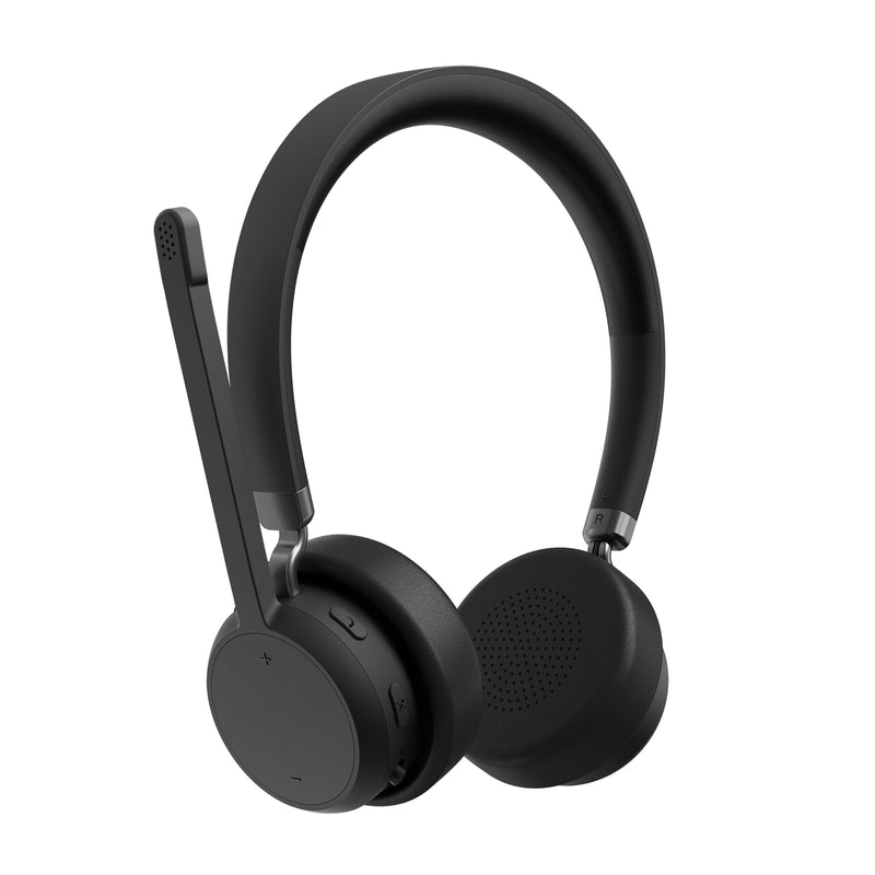Lenovo Wireless Stereo Headset, Noise Cancelling Mic, Bluetooth 5.3 Multipoint, 31-Hour Talk & 60-Hour Playback, Lightweight 138g, Replaceable Earcups Over-Ear Comfort, Gaming, Office, & PC Use | Bluetooth headset with noise cancellation and 31-hour ta...