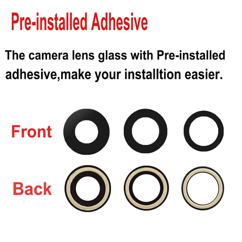 for iPhone 13 Pro and iPhone 13 Pro Max Camera Lens Replacement,2 Sets OEM Original Camera Glass Lens for iPhone 13 Pro/iPhone 13 Pro Max with Pre-Installed Adhesive+Repair Tools for iphone 13 pro/13 pro max