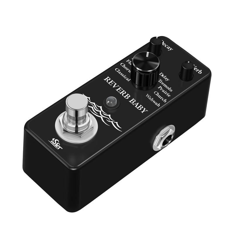 ISET Digital Reverb Guitar Pedal with 9 Modes Guitar Effect Pedal for Electric Guitar Bass True Bypass