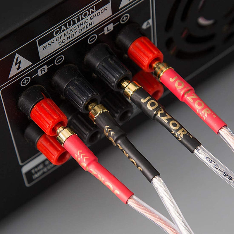 1 Pack 10AWG Speaker Cable,with Gold Plated Banana Plug, Oxygen Free Copper (1 Pack（3.3FT）) 1 pack（3.3FT）