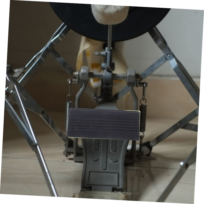 1 Pair Bass Drum Non-slip Rubber Pad Jazz Drum Pedal Guards Kick Drum Pedal Pad Bass Drum Hoop Protector Rubber Drum Hoop Guard Percussion Instrument Part Drum Supply Cushion Metal