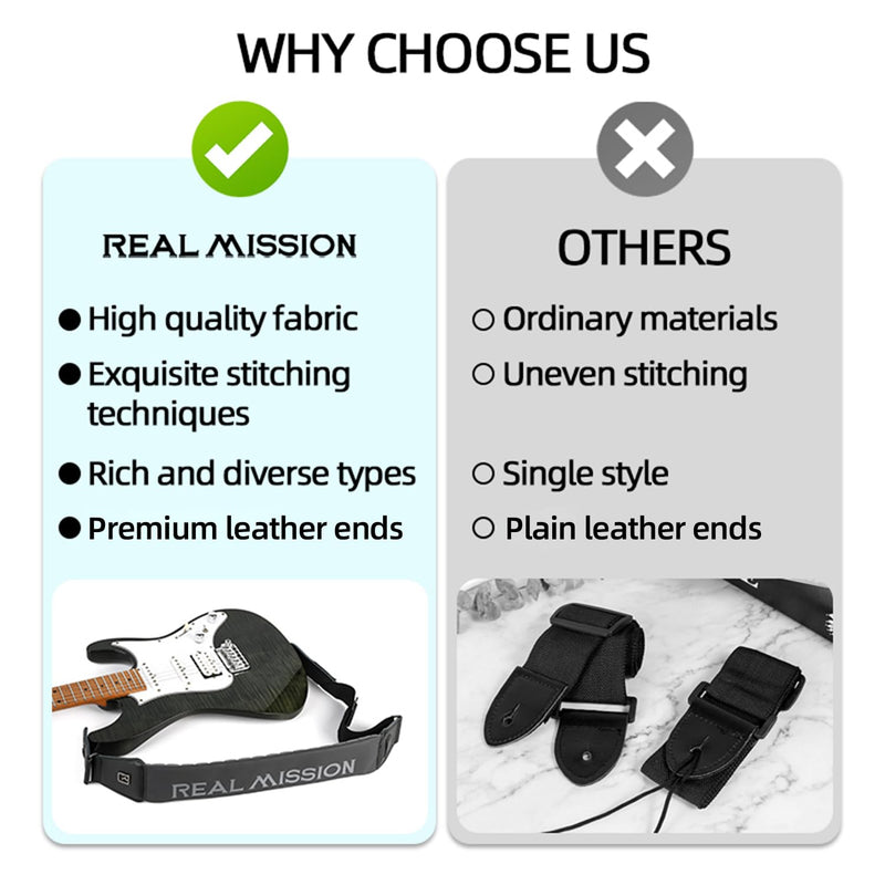 Guitar Straps, 2.7'' Wide Padded Acoustic Guitar Straps, Electric Bass Guitar Strap with Guitar Picks Holder Gray