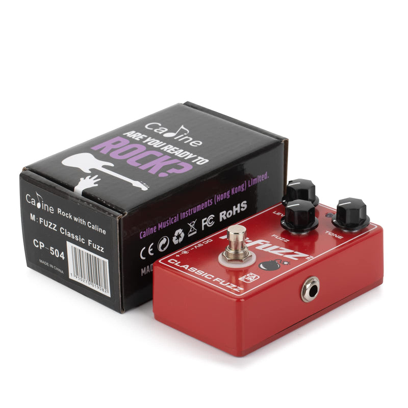 [AUSTRALIA] - Caline CP-504 Fuzz Guitar Effect Pedal True Bypass Aluminum Alloy Casing M-FUZZ Pedal Red 
