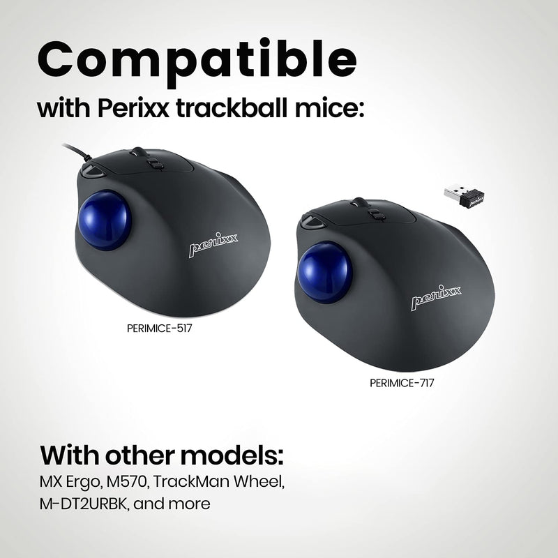 Perixx PERIPRO-303GB Small Trackball 34mm Replacement Ball for Perimice and M570 Elecom Kensington Glossy Blue (18025)