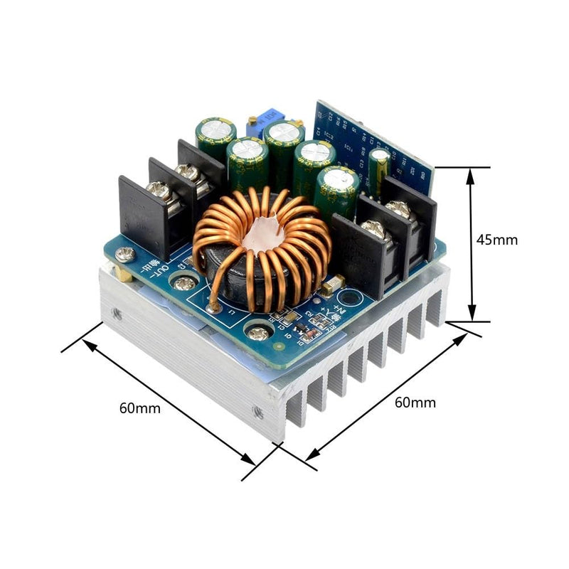 [AUSTRALIA] - High Power Step Down Converter, 400W DC-DC 10.5V-60V to 0-45V Adjustable Supply Module, Buck Power Regulator Module 