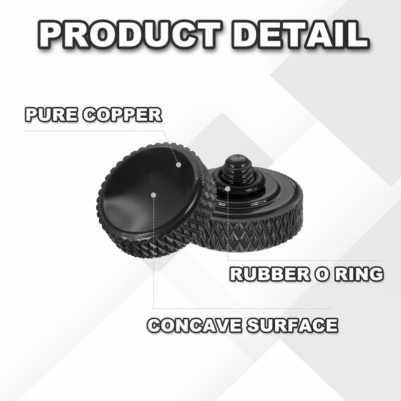 [AUSTRALIA] - PATIKIL Camera Shutter Button, 4 Pack 12mm Concave Surface Shutter Release Buttons Pure Copper Camera Button for Nikon for Fujifilm for Leica DSLR/SLR, Matte Black 