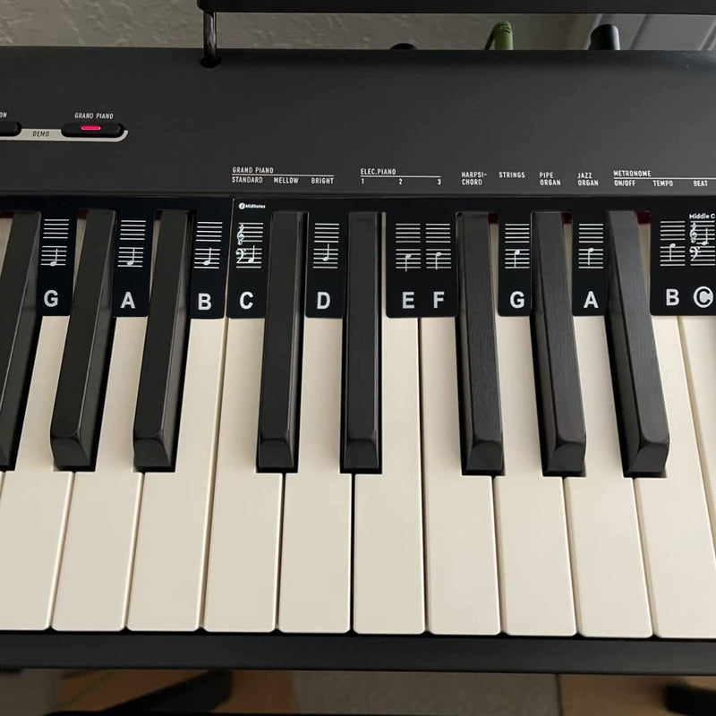 Piano Keyboard Note Labels Piano Notes Guide for Beginner，Removable Silicone Piano Keyboard Stickers，88-Key Full Size Keyboard Stickers for Beginners Kids Learning and practice
