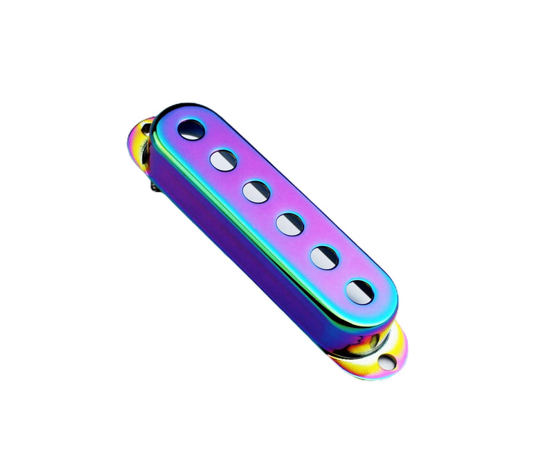 Guyker 3Pcs Single Coil Guitar Pickup Covers (52mm Pole Spacing), Copper Pickup Mounting Ring Set Guitar Accessories Replacement Part, (PS001, Chameleon Rainbow) PS001, Chameleon Rainbow