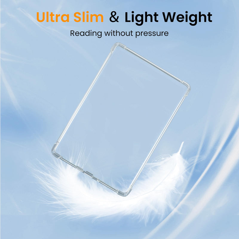 4 in 1 Clear Case with 2 Screen Protector and 50 Sticker for Kindle Paperwhite 11th Gen 2021 & Signature Edition (6.8"),【All-Around Protection】【Light Weight】【Anti-Scratch】Kindle Paperwhite Case, Clear
