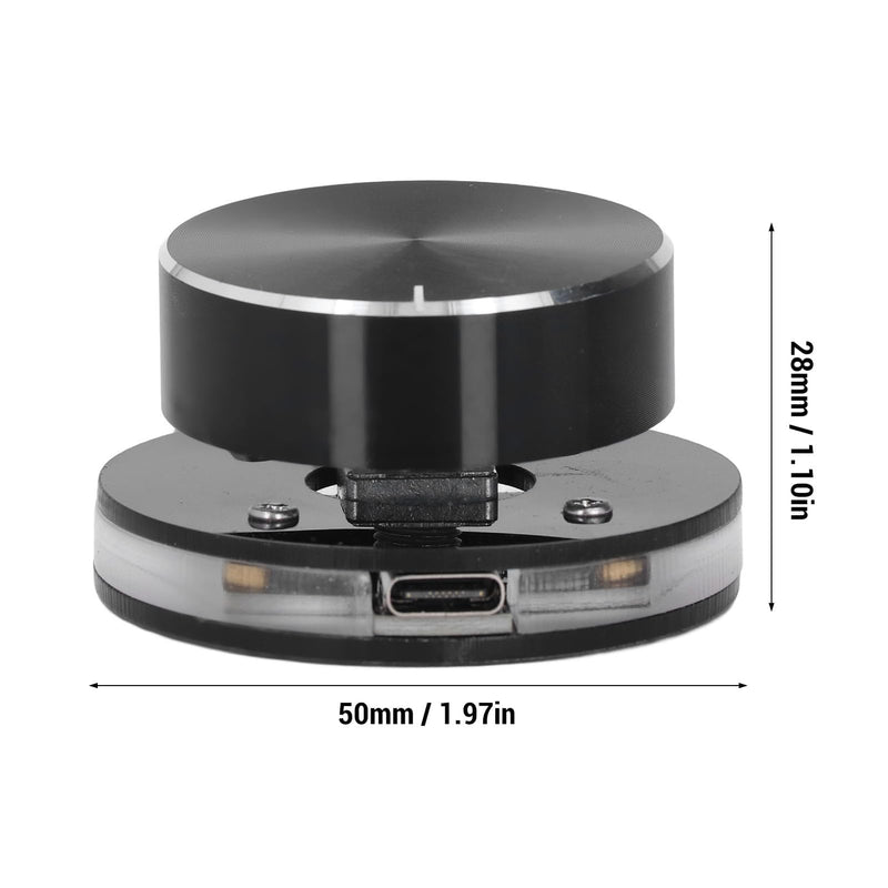 Dpofirs USB Volume Control, Multimedia Sound Controller Knob, with RGB Light, PC Volume Control Knob, with One Key Mute Function, Type C External Media Adjustment Controller