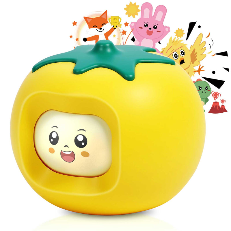 [AUSTRALIA] - Kids Music Player with Face-Changing, Musical Toys for Toddlers 1-3-6，Educational Toys,Preloaded 200+ Stories/Rhymes, Screen-Free Audio Player, Travel Bluetooth Speaker, Gift for Boys Girls-Yellow Yellow 