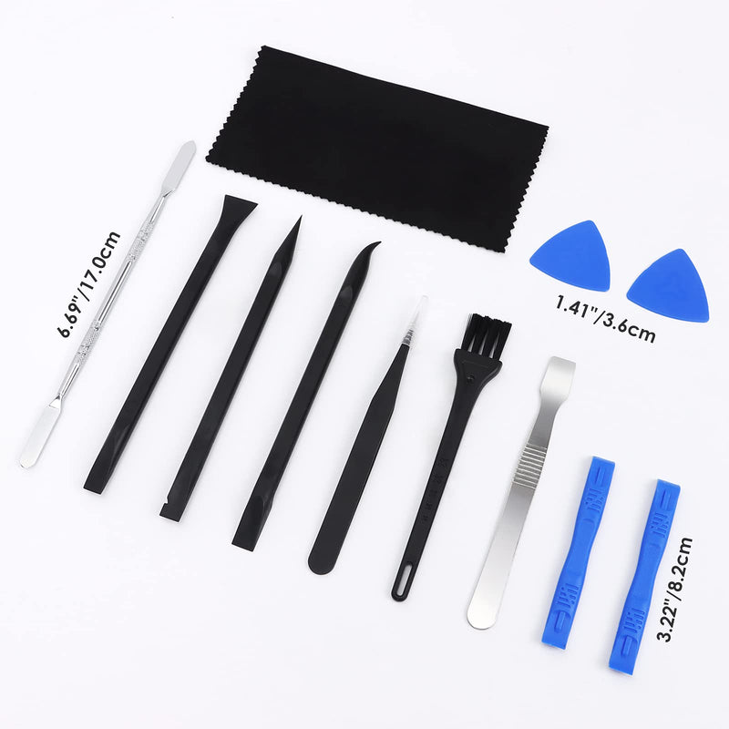 STREBITO Spudger Pry Tool Kit 12 Piece Opening Tool, Metal & Plastic Spudger Tool Kit, Prying Cleaning & Open Tool for iPhone, Laptop, iPad, Cell Phone, MacBook, Tablet, Computer, PS4, Electronics 12 in 1