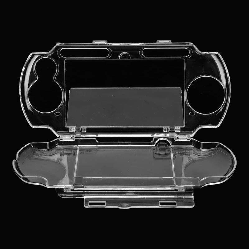 Protective Shell, for PSP 2000 3000 Game Console, Transparent Crystal Protective Cover Shell Skin, Full Housing Case with Movie Bracket, Shock/Scratch Resistant